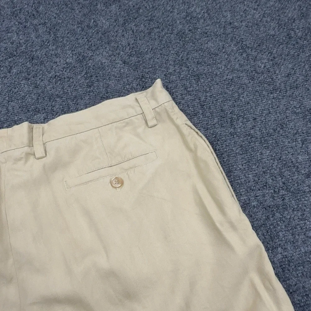 Joseph & Lyman Pants Mens 36x29 Tan Silk Pleated Dress Trousers Classic Luxury